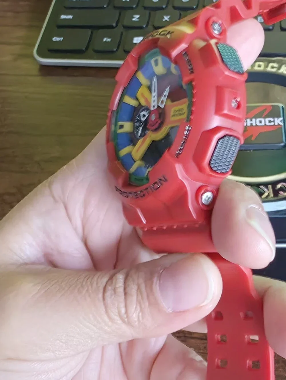 G-Shock Red Multicolor Resin Watch 48mm Unisex NEW